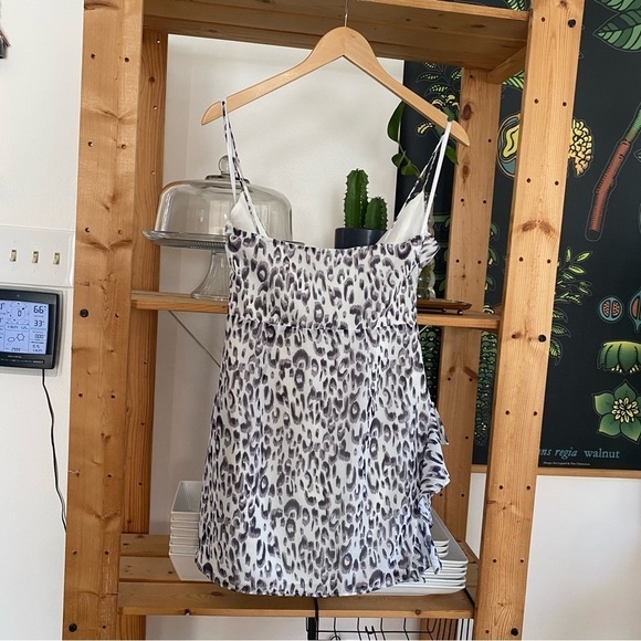 Revolve Superdown White Black Leopard Print Kina Mini Dress S - Picture 6 of 16